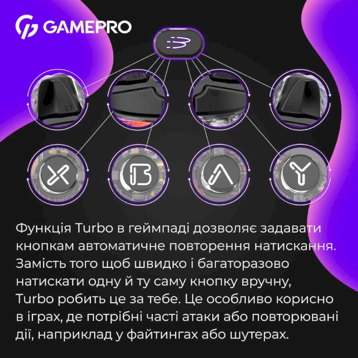 Геймпад GAMEPRO GPX13T Transparent