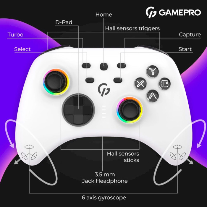 Геймпад GAMEPRO GPX13W White