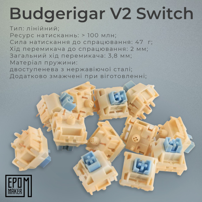 Клавіатура бездротова EPOMAKER EK68 Budgerigar V2 Switch Black