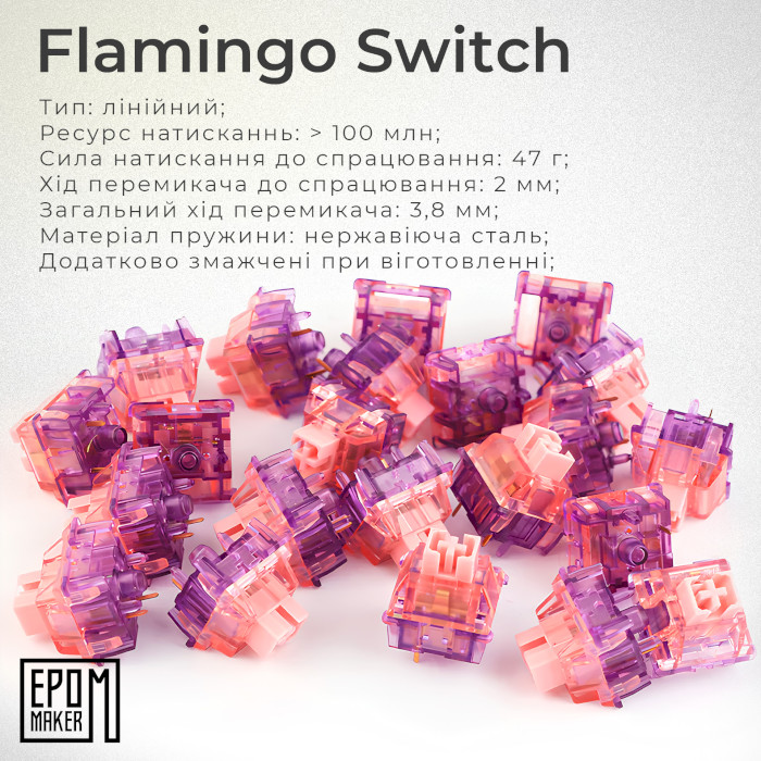 Клавиатура беспроводная EPOMAKER EK68 Flamingo Switch Black