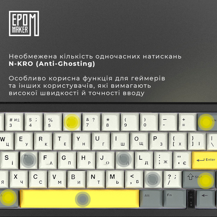 Клавиатура беспроводная EPOMAKER EK68 Flamingo Switch Black