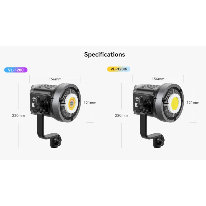 Фонарь для фото/видео ULANZI VL-120Bi Bi-Color V-Mount Video Light (UV-L065CNA1)