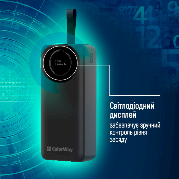 Повербанк COLORWAY EnergyPlus 30000mAh (CW-PB300LPB4BK-PDD)