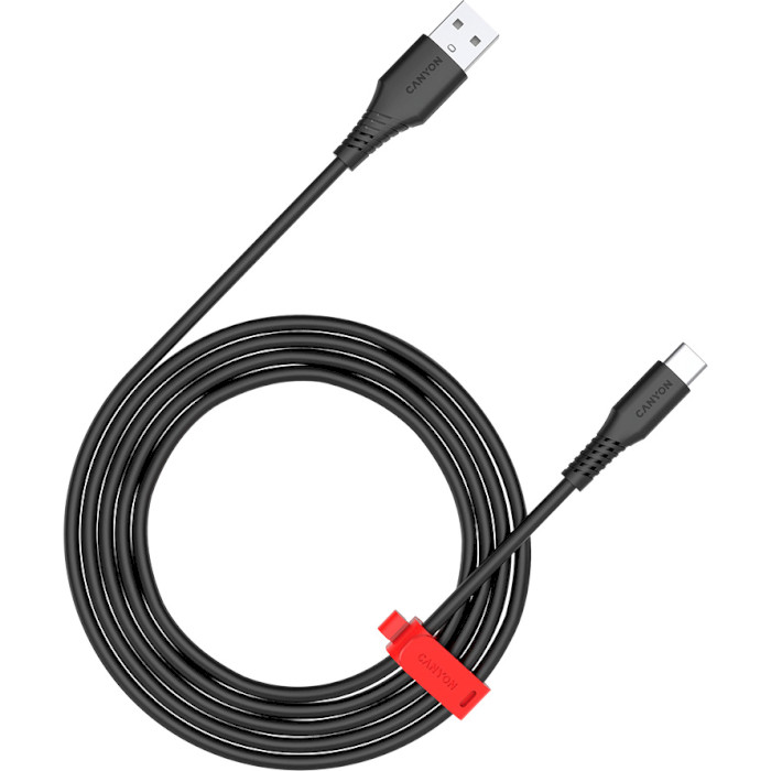 Кабель CANYON AC18SC Charge & Sync USB-A to USB-C 1.2м Black (CNS-AC18SC12B)