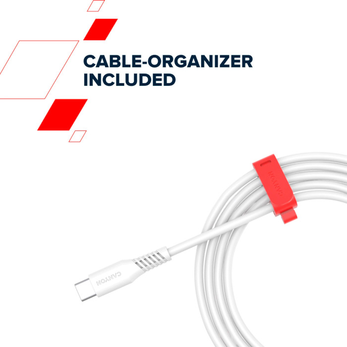 Кабель CANYON CC100SC Charge & Sync USB-C to USB-C 100W 1.2м White (CNS-CC100SC12W)