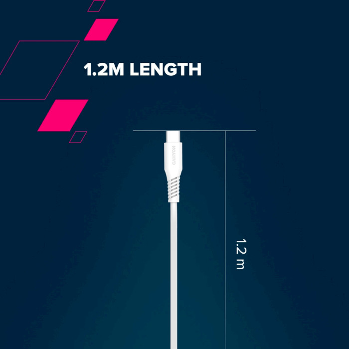 Кабель CANYON CLN30SC Charge & Sync USB-C to Lightning 1.2м White (CNS-CLN30SC12W)