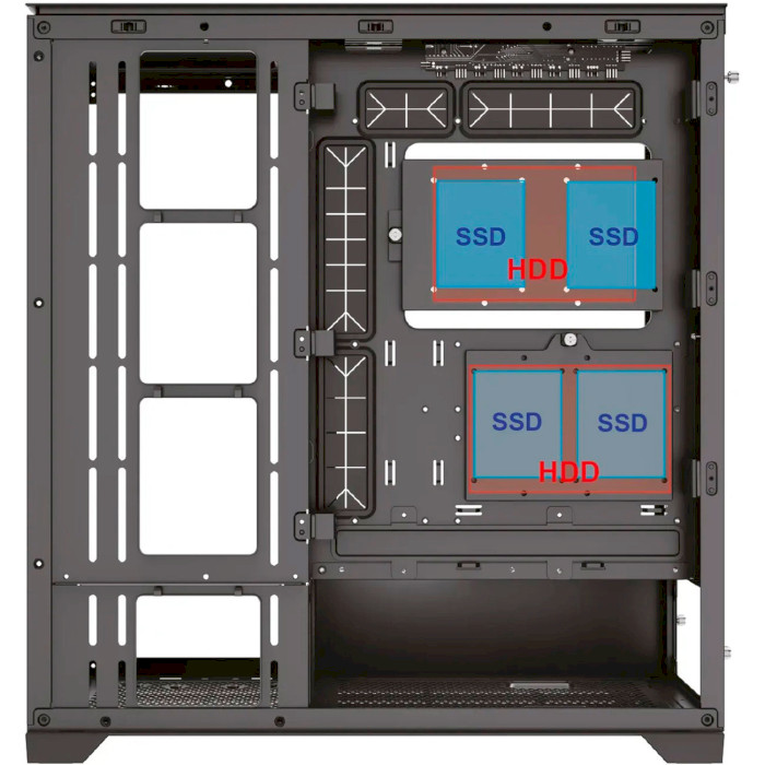 Корпус XILENCE Xilent Gleam X818.W.ARGB Black (XG171_X818.ARGB)