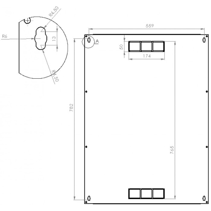 Підлогова шафа 19" CMS UA-MGSWA186G (18U, 602x600мм, RAL7035)