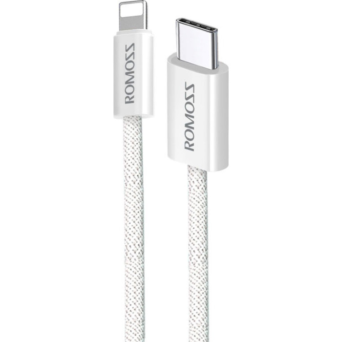 Кабель ROMOSS CB1734 USB-C to Lightning PD 27W 1м White (CB1734-631-114H)