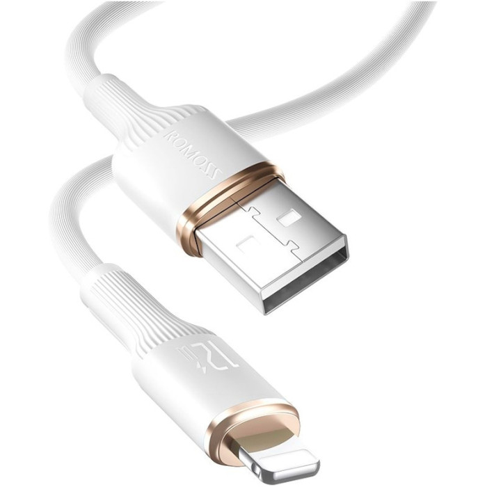 Кабель ROMOSS CB1224 USB-A to Lightning 2.4A 1.2м White (CB1224-621-134H)