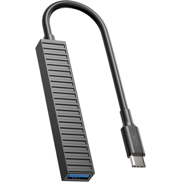 USB-хаб XO HUB014B 4-in-1 USB-C to 3xUSB3.0, TF