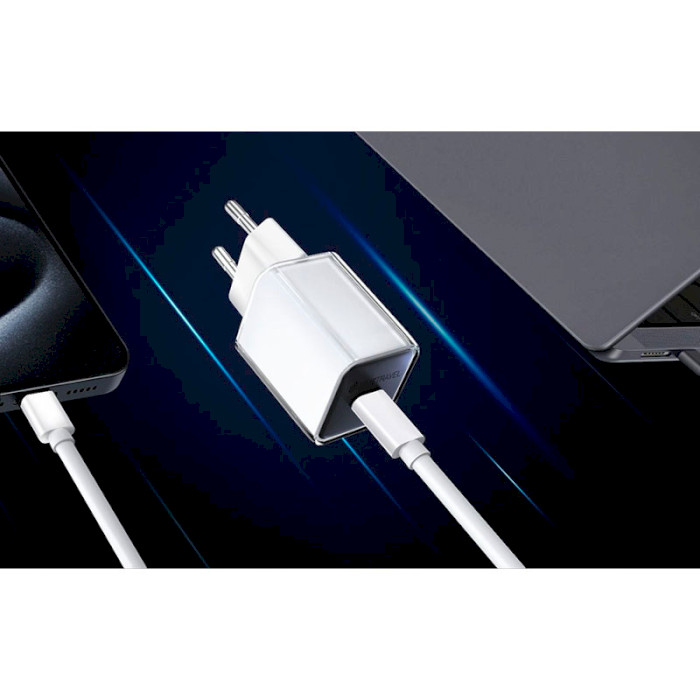 Зарядний пристрій UMETRAVEL A10 FC 35W 1xUSB-C, QC White