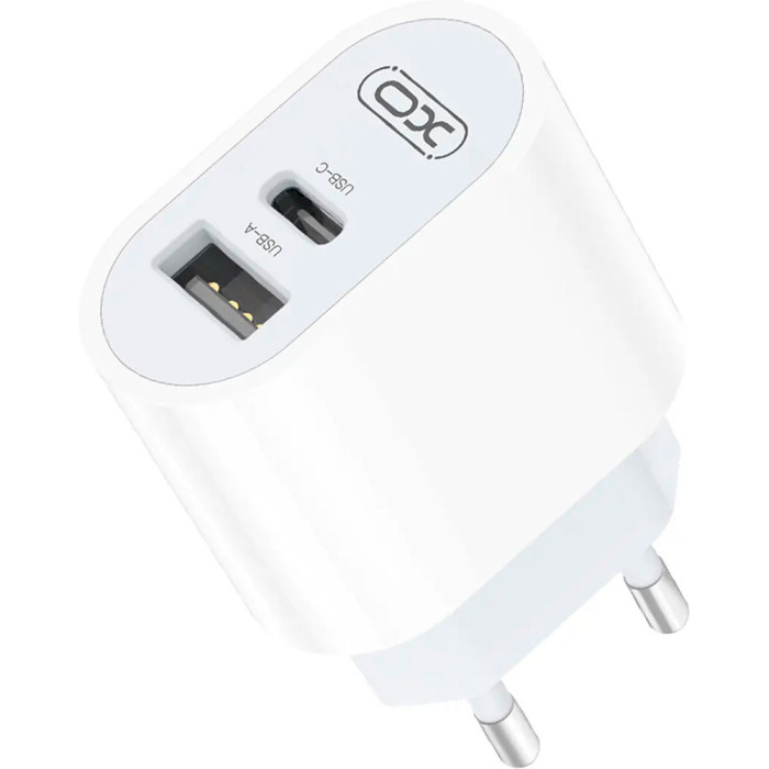 Зарядний пристрій XO L97 1xUSB-A, 1xUSB-C, 2.4A, 12W White (6920680827169)