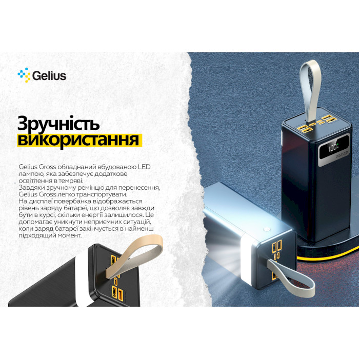 Повербанк GELIUS Gross GP-PB309 50000mAh Black