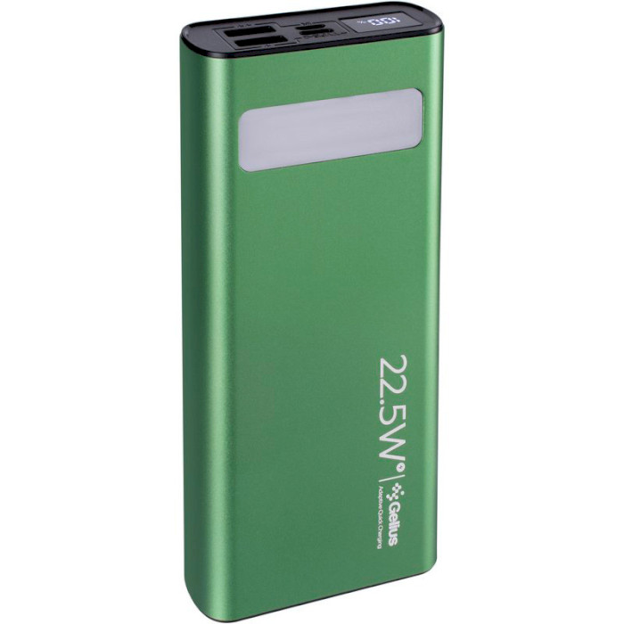 Повербанк GELIUS Lightstone GP-PB300i 20000mAh Green