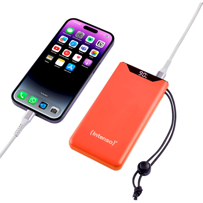 Повербанк INTENSO F10000 1xUSB-C PD3.0, 1xUSB-A QC3.0 10000mAh Orange (7332038)