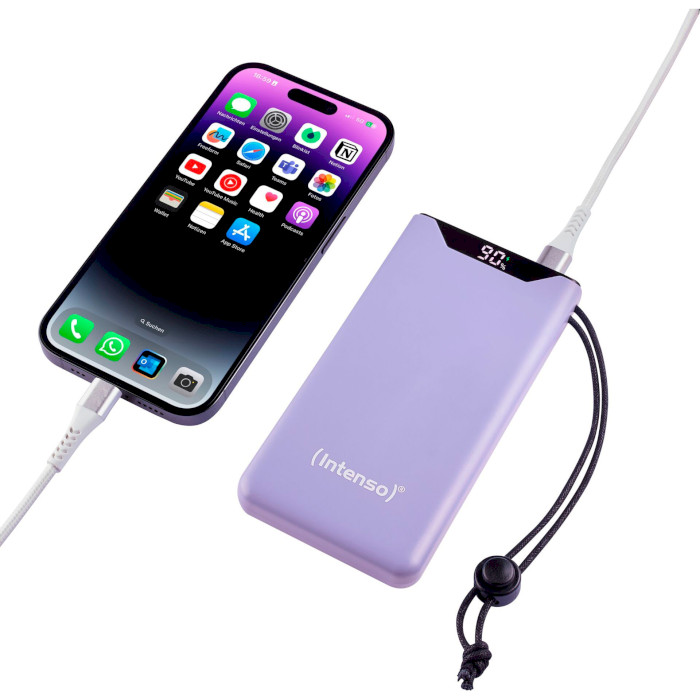 Повербанк INTENSO F10000 1xUSB-C PD3.0, 1xUSB-A QC3.0 10000mAh Purple (7332033)