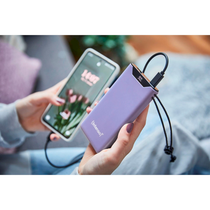 Повербанк INTENSO F10000 1xUSB-C PD3.0, 1xUSB-A QC3.0 10000mAh Purple (7332033)