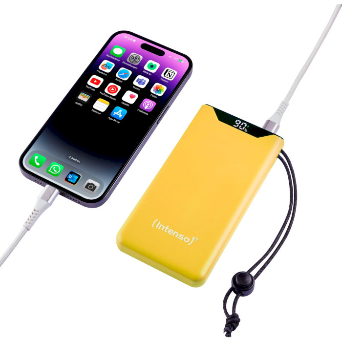 Повербанк INTENSO F10000 1xUSB-C PD3.0, 1xUSB-A QC3.0 10000mAh Yellow (7332039)