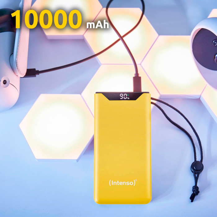 Повербанк INTENSO F10000 1xUSB-C PD3.0, 1xUSB-A QC3.0 10000mAh Yellow (7332039)