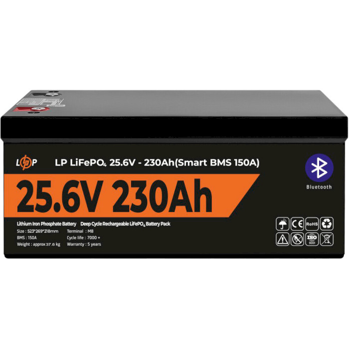 Акумуляторна батарея LOGICPOWER LiFePO4 LP 25.6 - 230 AH (25.6В, 230Агод, BMS) (LP30384)