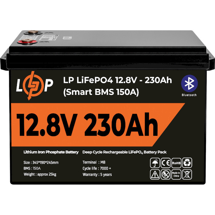 Акумуляторна батарея LOGICPOWER LiFePO4 12.8V - 300Ah (12.8В, 300Агод, BMS) (LP30383)