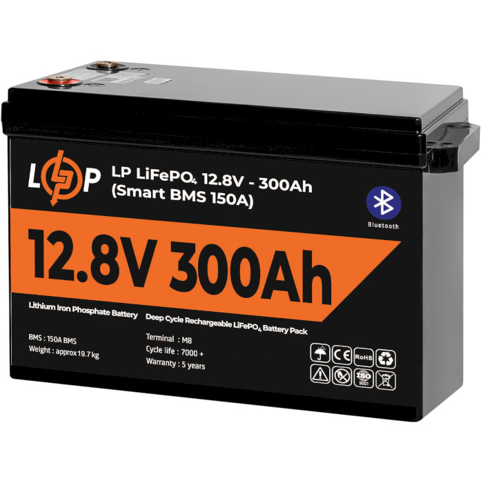 Акумуляторна батарея LOGICPOWER LiFePO4 12.8V - 300Ah (12.8В, 300Агод, BMS) (LP30383)