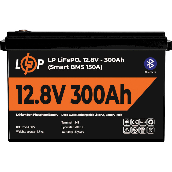 Акумуляторна батарея LOGICPOWER LiFePO4 12.8V - 300Ah (12.8В, 300Агод, BMS) (LP30383)