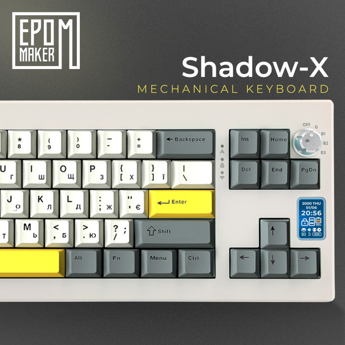 Клавіатура бездротова EPOMAKER Shadow-X Mulan Switch White