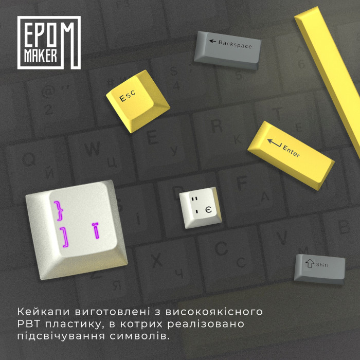 Клавіатура бездротова EPOMAKER TH80 Pro V2 Wisteria Tactile Switch White