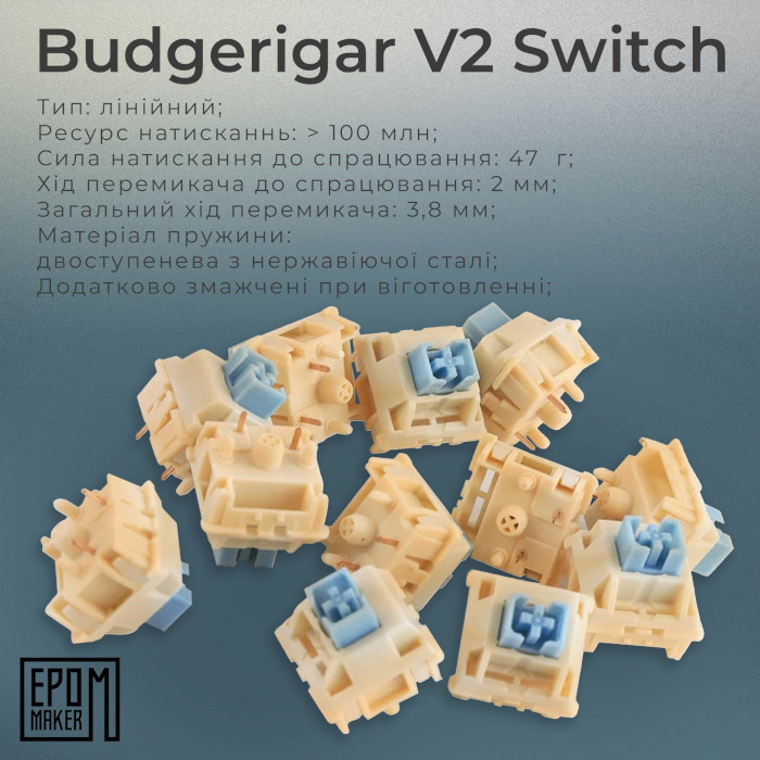 Клавіатура бездротова EPOMAKER TH80 SE Budgerigar V2 Switch Black