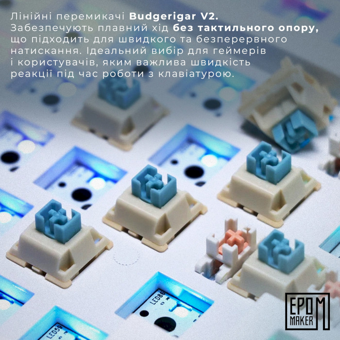 Клавіатура бездротова EPOMAKER TH80 SE Budgerigar V2 Switch Black