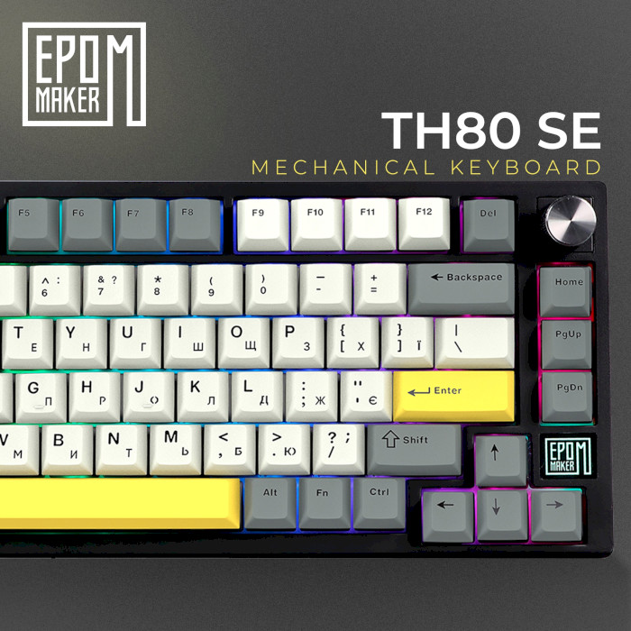 Клавіатура бездротова EPOMAKER TH80 SE Flamingo Switch Black