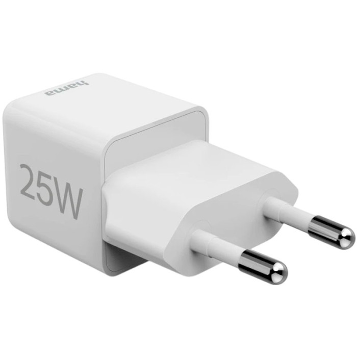 Зарядное устройство HAMA Super Mini 1xUSB-C, QC3.0, PD, 25W White (00201981)