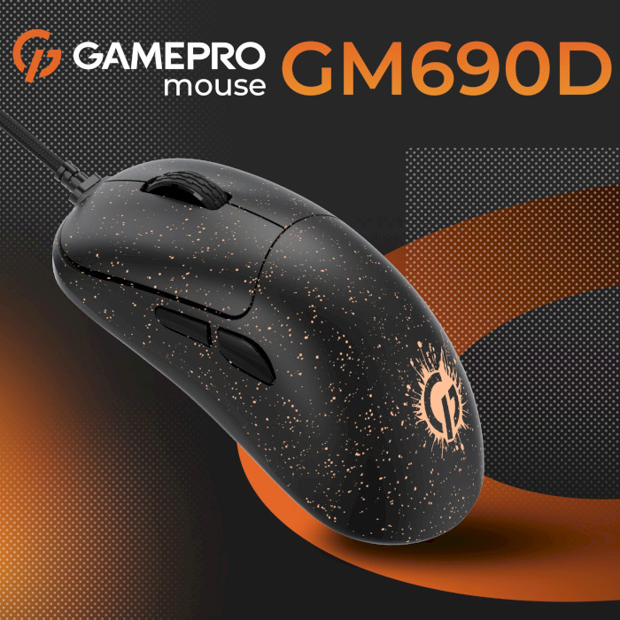 Миша ігрова GAMEPRO GM690 Black/Orange