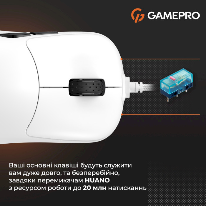 Миша ігрова GAMEPRO GM690 White