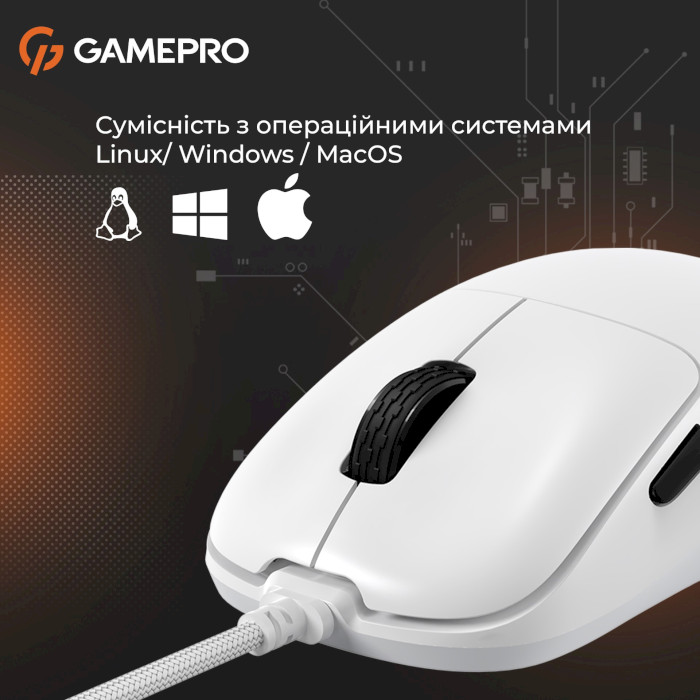 Миша ігрова GAMEPRO GM690 White