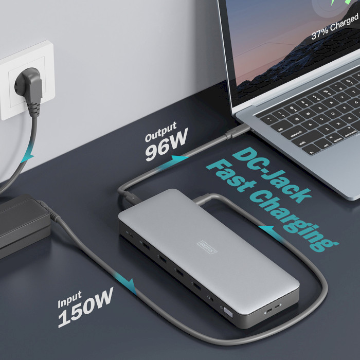 Порт-реплікатор DIGITUS USB-C 13-Port Docking Station (DA-70918)