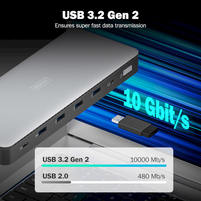 Порт-реплікатор DIGITUS USB-C 13-Port Docking Station (DA-70918)