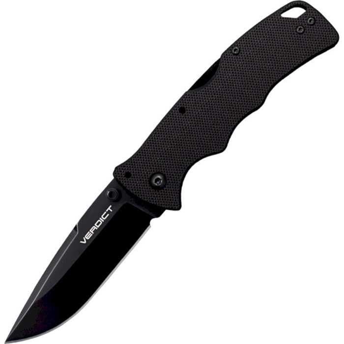 Складной нож COLD STEEL Verdict AUS10A Spear Point Black DLC Finish Black (CS-FL-C3SP10A)