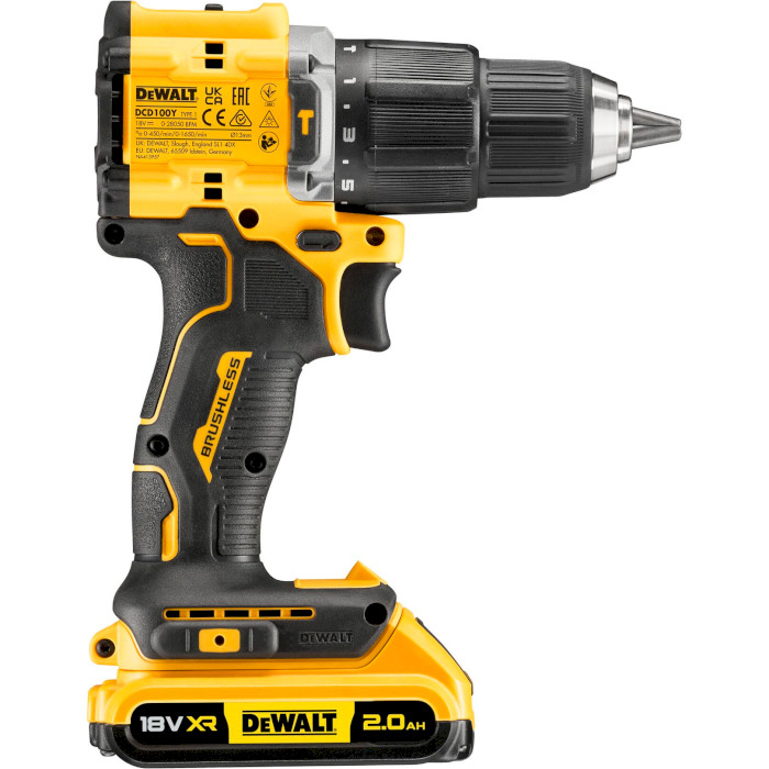 Аккумуляторная дрель-шуруповёрт DeWALT DCD100YD2T