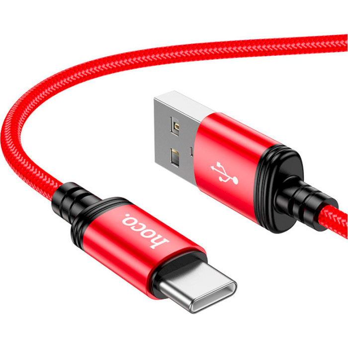 Кабель HOCO X89 Wind USB-A to Type-C 1м Red