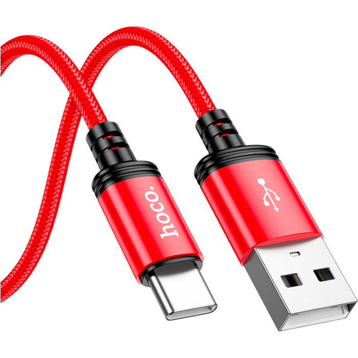 Кабель HOCO X89 Wind USB-A to Type-C 1м Red