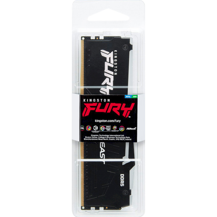 Модуль пам'яті KINGSTON FURY Beast RGB EXPO Black DDR5 6000MHz 16GB (KF560C36BBE2A-16)