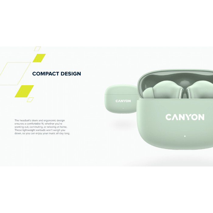 Навушники CANYON OnGo 9 Green