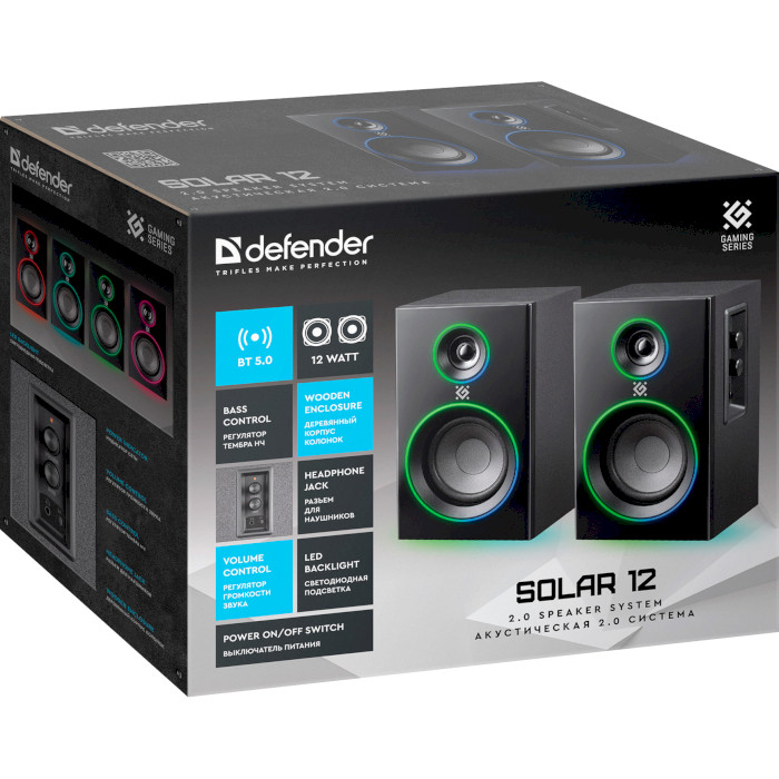 Акустическая система DEFENDER Solar 12 Black (65712)