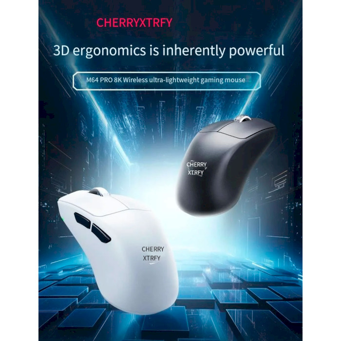 Мышь игровая CHERRY XTRFY M64 Pro 8K Wireless White