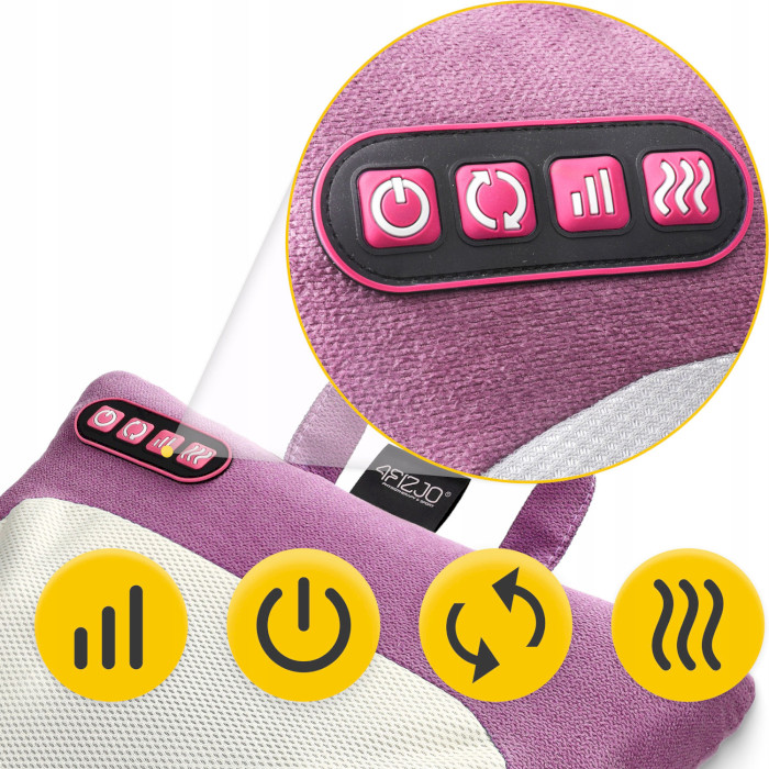 Масажна подушка 4FIZJO Shiatsu Lite Violet (P-5905973404129)