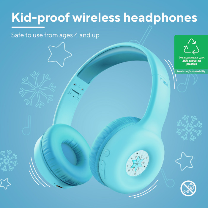 Наушники TRUST Nouna Kids Wireless Blue (25275)