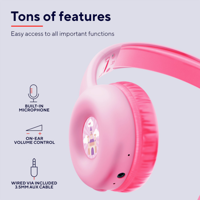 Наушники TRUST Nouna Kids Wireless Pink (25274)